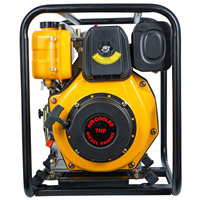 VISION DWP80 Pompe à eau portable agricole OEM à haut débit, moteur diesel auto-amorçant en aluminium de 3 pouces, 6 CV