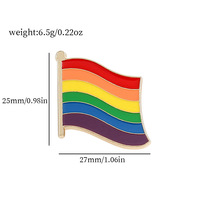Personnalisé Pride Party Favors Lgbtq Épinglettes Émail Broches Badges Rond Arc-En-Ciel Boutons Drapeau Gay Lesbienne Fierté Épinglettes