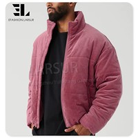 LARSUR Veste en velours côtelé rembourré d'usine personnalisée Manteaux en duvet rembourrés à bulles Veste matelassée en velours côtelé Veste matelassée