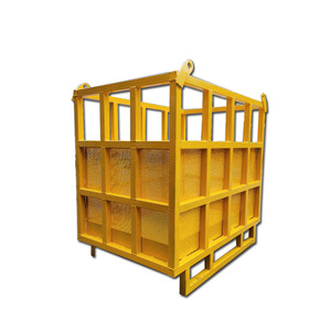 Cesta de acero roja para grúa, plataforma de trabajo en altura para construcción, capacidad de carga 300 kg - Product Image 5