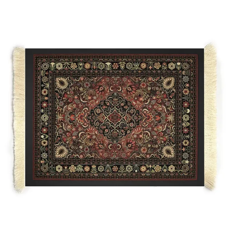 Carpet Coasters Rug Table Coasters Oriental Table Drink Holders Vintage Coasters Oriental Design Fabric Carpet Cup Pad