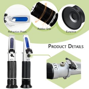 Refractómetro de Alcohol Fácil de Usar para Medir el Porcentaje de Volumen de Alcohol en Bebidas Espirituosas con Rango ATC de 0-80% Probador de Alcohol - Product Image 3