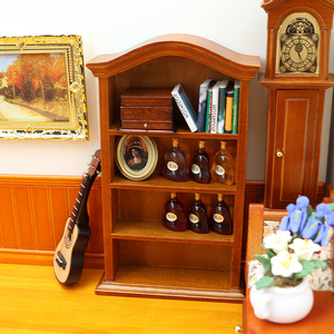 Muebles en Miniatura para Casa de Muñecas a Escala 1:12, Mueble Retro con Tapa Arqueada para <span class=keywords><strong>Libros</strong></span> - Product Image 4