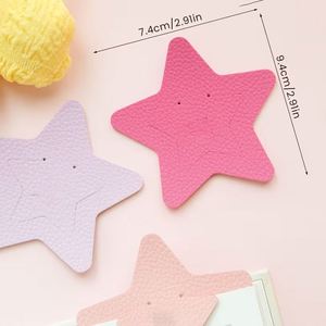 <b>Creative</b> Colorful PU Leather Bookmarks-Embossed Portable Welcome <b>Gifts</b> for Book Lovers and Students Star Page Marker - Product Image 4