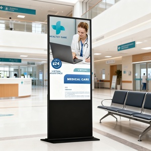 Kiosco de Señalización Digital de 43 Pulgadas con Soporte de Piso, Totem con CMS Integrado en la Nube, RDM, Pantalla LCD Ultrafina para Interiores, Autoservicio para Negocios y Minoristas - Product Image 1