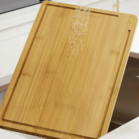 Planche à découper en bois, ensemble de 4 pièces en bambou carbonisé avec surface lisse et rangement facile pour cuisines très occupées