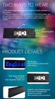 Insignia LED digital Pantalla LED pequeña programable magnética DIY