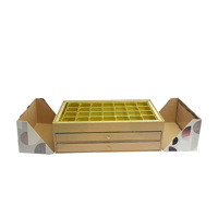 Boîte Cadeau de Dattes Dorées de Luxe Portable Haut de Gamme avec Calligraphie Arabe en Relief, Logo Personnalisé, Lamination Mate, Certifié Halal, Ramadan