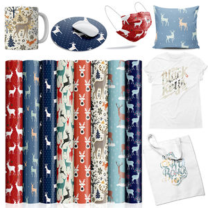 XFX <span class=keywords><strong>Infusible</strong></span> Transfert D'encre 1 Pièces De Noël Motif De Wapiti Pré-Imprimé Sublimation Papier 12in <span class=keywords><strong>Fer</strong></span> sur T-Shirt Sublimation Vinyle - Product Image 2