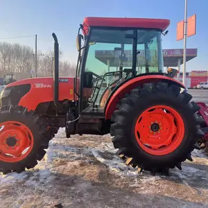 Trator usado 4x4wd kubota m854k 85hp com cab usado máquina agrícola barato preço japonês tratores de fazenda