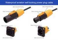 Connecteur Powercon étanche basse tension 250V 20A IP65, câble Powercon marin Seetronic 14AWG à âme en cuivre, orange