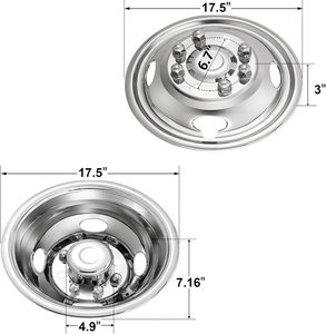 Vente chaude : Simulateurs de roues de 16 pouces à 8 goujons en acier inoxydable et kit de boulons pour camionnettes/fourgonnettes/camping-cars (E350/E450 1992-2021) - Product Image 2
