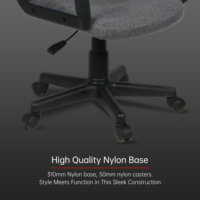Chaise de bureau pivotante en tissu à dossier moyen avec accoudoirs, mobilier de bureau, Silla De Oficina, Cadeira Escritorio
