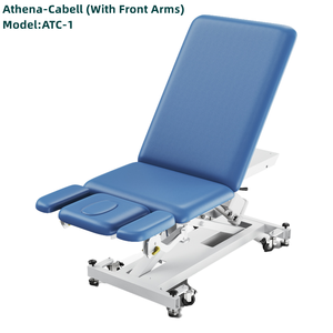 Letto Ospedaliero Elettrico Regolabile Multifunzione Serie Mt Athena Cabell e Tavolo da Trattamento per Sale di Esame Medico - Product Image 1