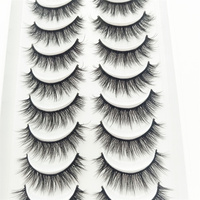 Faux cils 3D-133, 10 paires, le fournisseur fournit des cils personnalisés avec boîte blanche