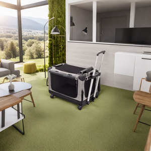 กรงสุนัขแบบนิ่มพับได้สำหรับสัตว์เลี้ยงกรงสุนัขสำหรับฝึกสุนัขแบบหรูหราพร้อมรถเข็นสำหรับขนส่งสัตว์เลี้ยง - Product Image 6