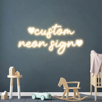 Lampe LED en forme de néon personnalisable, lampe de nuit murale, Logo d'affaires, nom, décoration esthétique pour salle, fête d'anniversaire ou mariage, Design, pièces