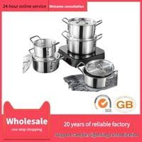 Lot de 5 casseroles classiques en verre trempé, 16-28 cm, avec poignée anti-brûlure, compatibles four et lave-vaisselle, pour cuisinières à gaz et à induction