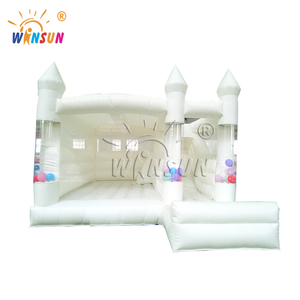 Winsun บ้านแบบตีกลับสำหรับงานแต่งงานบ้านปราสาทเป่าลมสำหรับเจ้าสาวในเชิงพาณิชย์สีขาว - Product Image 1