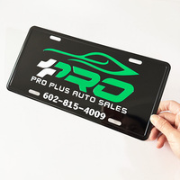 Plaque d'immatriculation personnalisée en métal gaufré, plaque de numéro de voiture avant et arrière avec logo en relief