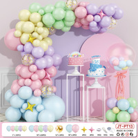 Kit d'arche de ballons pastel, guirlande de ballons fleurs marguerites, arche de ballons macaron pour décoration de toile de fond d'anniversaire ou de fête prénatale