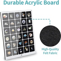 Transparent acrylique broche Collection présentoir organisateur sans poussière dessus de Table support mural pour émail bijoux cadeaux broches Po Kemon Badges