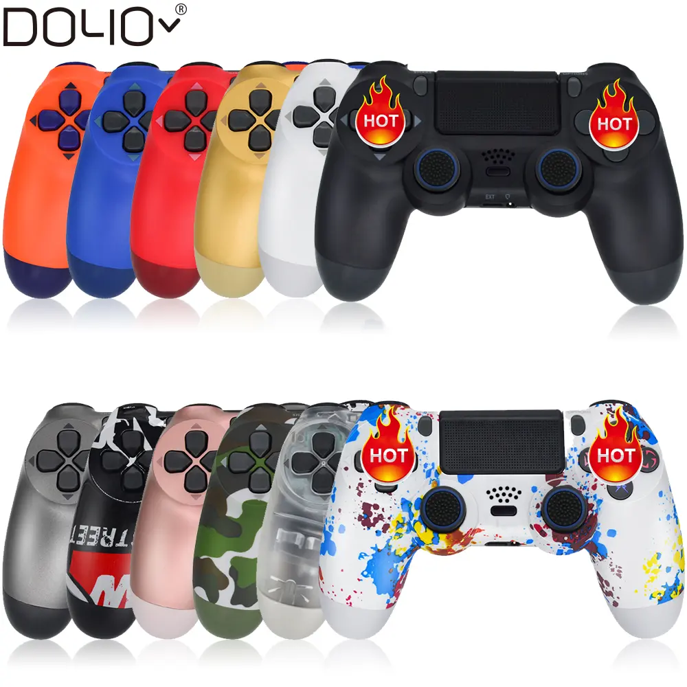 Factory Price Wholesale Double Shock 4 Wireless Joystick Gamepad Controller For Ps4 Console Pc Game