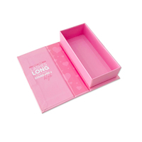 Étuis à cils à bande magnétique de luxe rose clair Emballage de cils Boîte personnalisée Vente en gros de cils de vison