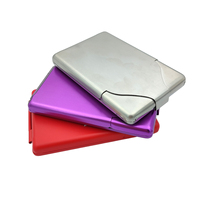 Étui à cigarettes coloré en aluminium, boîte de poche fine en métal, accessoires de fumeur à couvercle rabattable pour hommes et femmes