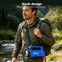 Neues Design Plastik-Handtaschenlampe mit RGB-Seitenleuchte USB-C Wiederaufladbare Tragbare Taschenlampe für Camping Wandern Notfälle