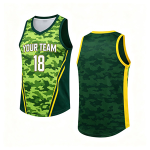 Maillot de basket réversible camouflage pour le jour du match, personnalisé avec nom et numéro d'équipe, double face, sans manches, imprimé 100% - Product Image 6
