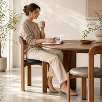 Chaise de salle à manger moderne en bois massif, empilable, avec dossier, pour mobilier de maison