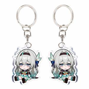 Acrylic <b>Keychain</b> with Glue-dip DIY Double-sided Star-shaped Small Pendant Cartoon <b>Anime</b> Signboard, Glitter Laser <b>Keychain</b> - Product Image 5