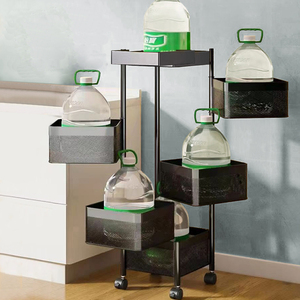 Estante multicapa para el hogar, estante giratorio redondo para cocina, estante de esquina giratorio, estante 360 para especias - Product Image 3