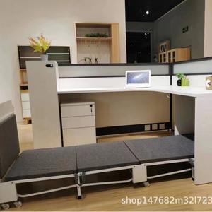 Lit pliant Myb avec dossier 190x70cm, cadre en aluminium gris, lit Murphy pliable pour bureau, école, design moderne - Product Image 2