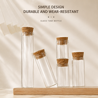 Frasco de Vidrio Transparente con Logotipo Personalizado, Tubo de Ensayo con Tapón de Corcho, Mini Botella al por Mayor para Regalos, Manualidades y Almacenamiento de Alimentos