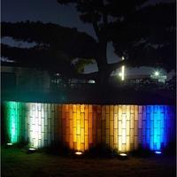 Lumière LED enterrée RGBW DMX512 à changement de couleur RVB, étanche IP67, 24W, pour aménagement paysager extérieur