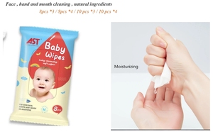 <span class=keywords><strong>Salviette</strong></span> Umidificate Mini 8 Confezioni Speciali per <span class=keywords><strong>Bambini</strong></span> Igiene Mani e Bocca Piccole Buste Pulizia Tessuto Ispessito - Product Image 6