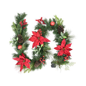 Guirlande de Noël moderne personnalisée pour l'intérieur, décoration de porte d'entrée pour fête à domicile, guirlandes artificielles - Product Image 1