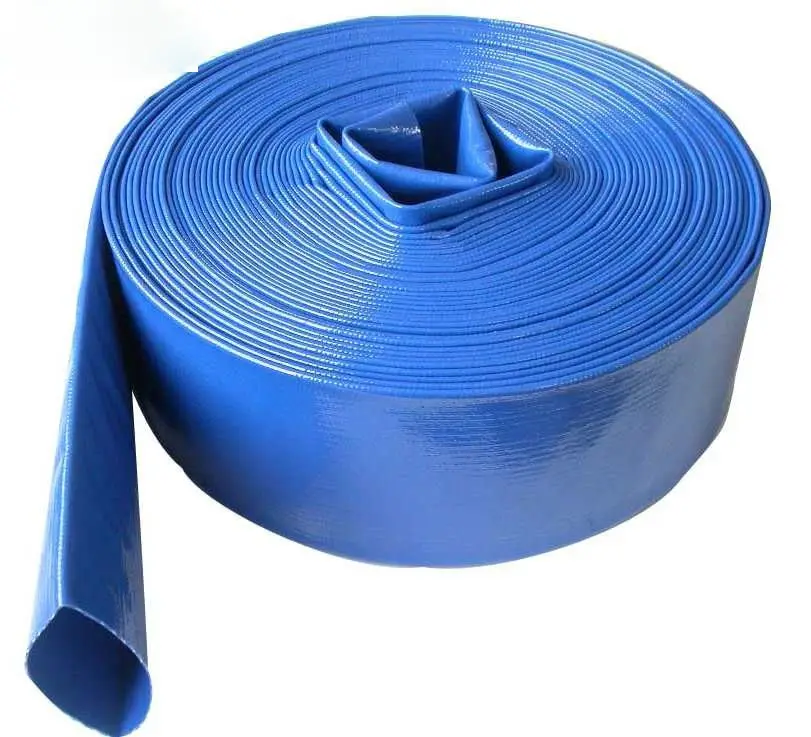 Sản xuất toàn bộ bán PVC layflat Hose với sợi gia cố được sử dụng trong xả và rửa ngược nước