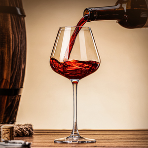 Campione Gratuito Calici da Vino in <span class=keywords><strong>Vetro</strong></span> Cristallo Trasparente a Stelo Lungo per Feste di Matrimonio - Product Image 1