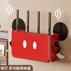 Mickey Mouse <b>Router</b> Storage <b>Box</b> Rectangle Wall Mount Cable Organizer For Home Office Living Room - Product Image 2
