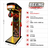 Machine de boxe multifonctionnelle Neofuns Street Amusement, machine de frappe d'arcade extérieure, jeu de boxe ultime Big Punch