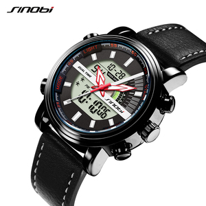 <span class=keywords><strong>Montre</strong></span> pour <span class=keywords><strong>homme</strong></span> SINOBI à double mouvement, bracelet en cuir, sport, multifonction, <span class=keywords><strong>montre</strong></span> numérique à quartz chronographe, montres-bracelets pour <span class=keywords><strong>homme</strong></span> S9795G - Product Image 3