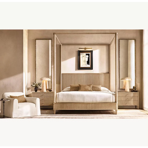 Muebles de Dormitorio Modernos de Lujo, Cama con Dosel de 4 Postes, Estructura de Madera con Cabecera - Product Image 6