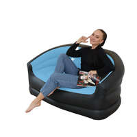 Nouveau Canapé Gonflable Double d'Extérieur en PVC Floqué, Moderne, Deux Places, Étanche, Housse Amovible, Confort Doux, Pompe à Pied Incluse - Vente Flash
