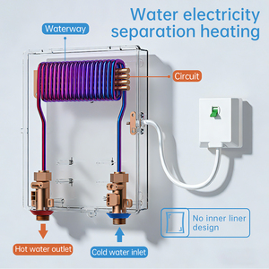 Cabezal de Ducha Eléctrico Instantáneo sin Tanque, <span class=keywords><strong>Calentador</strong></span> de Agua Eléctrico sin Tanque para Baño, Cocina, Debajo del Fregadero, 220V 110V - Product Image 3
