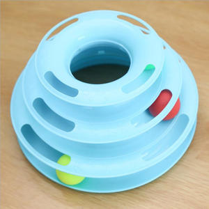 Eğitim egzersiz 3 seviye plastik rulo parça kulesi kedi topu Pet interaktif kedi oyuncak kuleleri parça silindir egzersiz bulmaca eğlenceli - Product Image 4