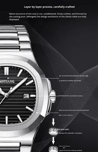 <span class=keywords><strong>Orologio</strong></span> Casual di Lusso, Moda in Acciaio Inossidabile, Luminoso e Impermeabile, <span class=keywords><strong>Orologio</strong></span> da Uomo, <span class=keywords><strong>Orologio</strong></span> al Quarzo Impermeabile in Lega per Affari - Product Image 2