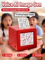 Printer AI Mini Baru untuk Anak-anak, Layar 2,8 inci, Nirkabel, Portabel, Printer Foto Instan AI untuk Mainan Edukasi Anak